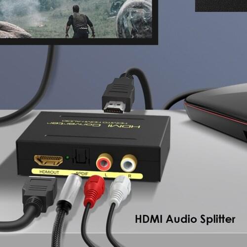 1pc Multi-viewer HDMI-Compatiable Seamless Switcher Audio Converter HDMI-Compatiable to Optical 5.1 DTS L/R Extractor