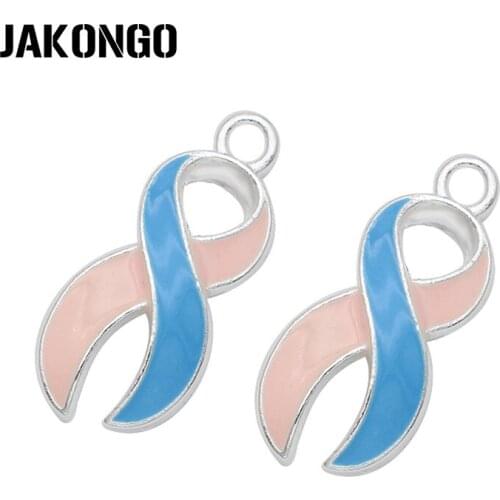 10pcs Silver Plated Pregnancy Infant Loss Awareness Hope Ribbon Charms Pendants for Jewelry Making Bracelet DIY Handmade 23*11mm