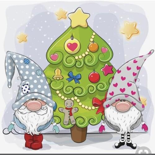 10x8 christmas tree two gnomes transparent Clear Stamps Silicone Seals for DIY scrapbooking photo album Card Making