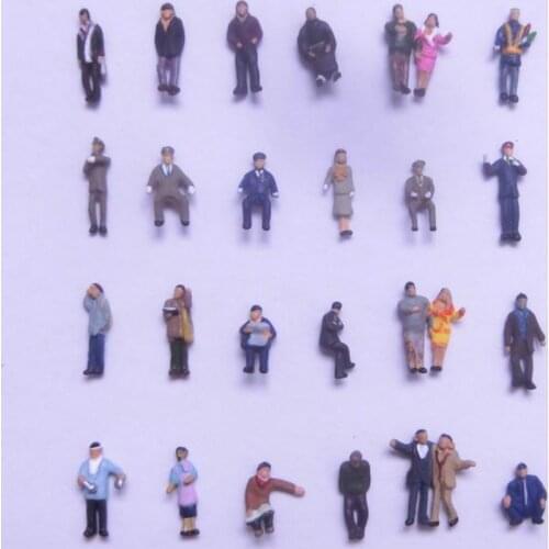 20pcs/lot Plastic model character doll driver service staff N scale 1/150 figure for HO N train layout