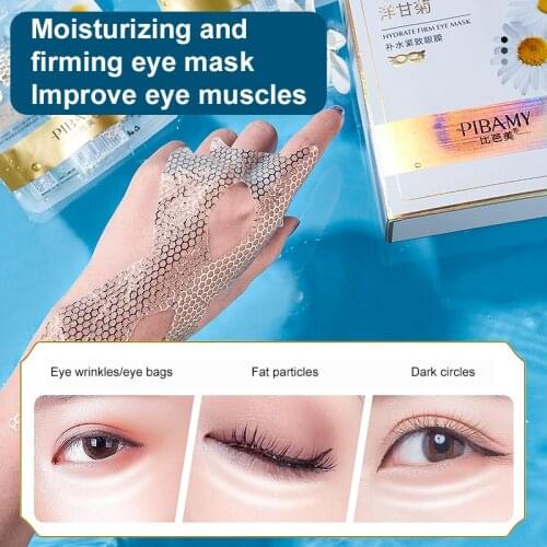 20pcs Squalane Chamomile Moisturizing Firming Eye Mask Moisturizing Removal Eye Bags Dark Circles Honeycomb Eye Patch TSLM1