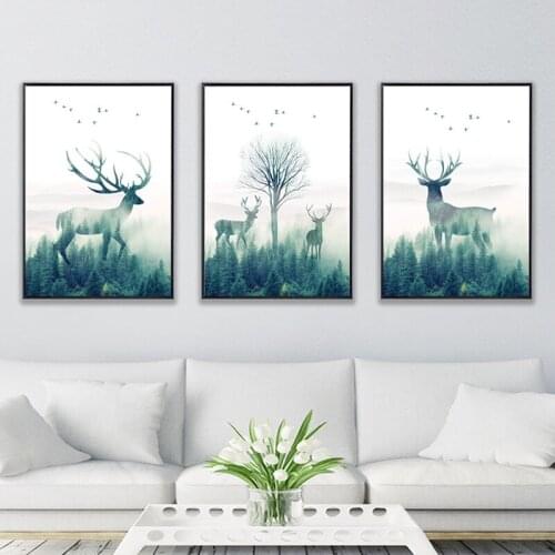Diy Diamond Painting Animal Spirit Deer Diamond Mosaic Set Cross Stitch Picture Full Diamond Embroidery Home Decoration