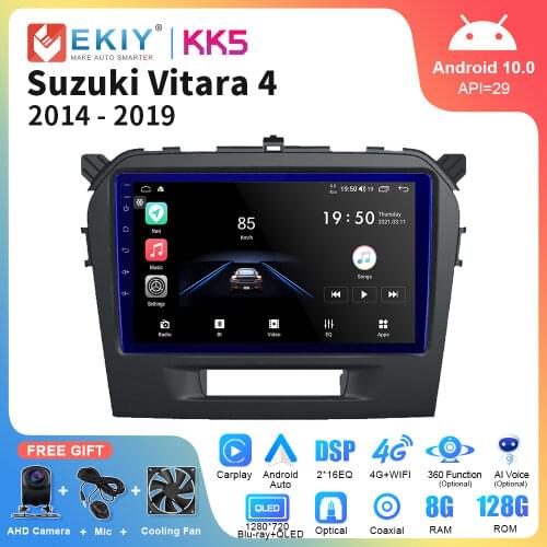 EKIY Android 10.0 Car Radios For Suzuki Vitara 2015-2019 Navigation GPS WIFI Stereo Audio Multimedia Player Head Unit No 2 Din