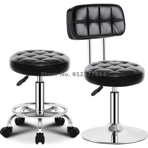 Bar Stool Lift Beauty Stool Swivel Back Chair Home Barber Shop Work Stool Bar Pulley Stool
