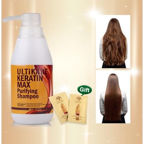 Free Shipping Purifying Shampoo 500ml Keratin Deep Clean Shampoo Before Straight Repairing