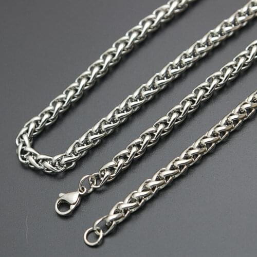 316L Stainless Steel 3mm 4mm 5mm Lanterns Necklace Chain For women men locket pendant