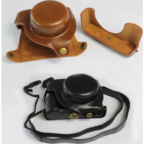 PU Leather Case Camera Bag cover for Panasonic LX100II DMC-LX100 II LX100M2 portable protective shell with strap