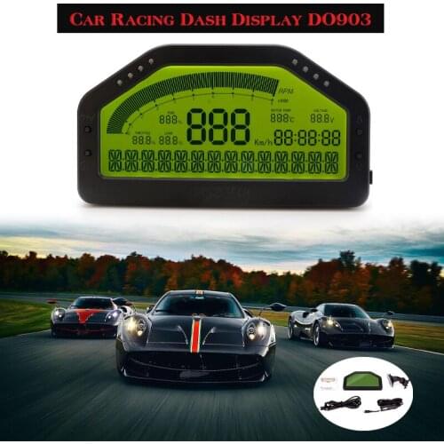 Racing Dash Display OBD2 9000RPM 12V Universal LCD Digital Display Race Dash Living Waterproof Car Dash Racing Display DO903