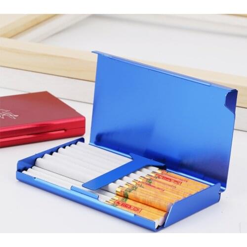 20 Sticks Slim Cigarette Box Case For Girlfriend Lady Women Smoking Gift Aluminum Alloy Metal Ultra Thin Laser LOGO Custom Made