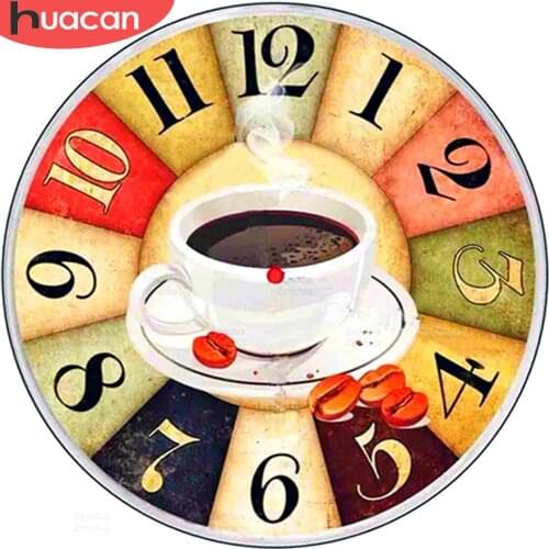 HUACAN 5d Diamond Painting Cartoon Coffee DIY Diamond Embroidery Landscape Mosaic Picture Handicraft Home Decor Kits