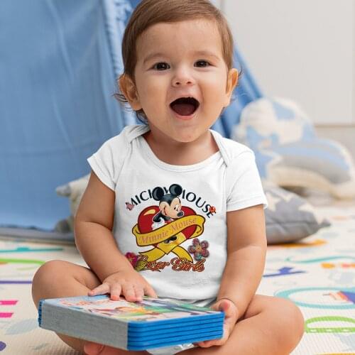 Mickey Mouse Printing Kawaii Toddler Jumpsuit Korean Style Summer New Products Disney Baby Romper 0-24M Dropship Short Sleeve