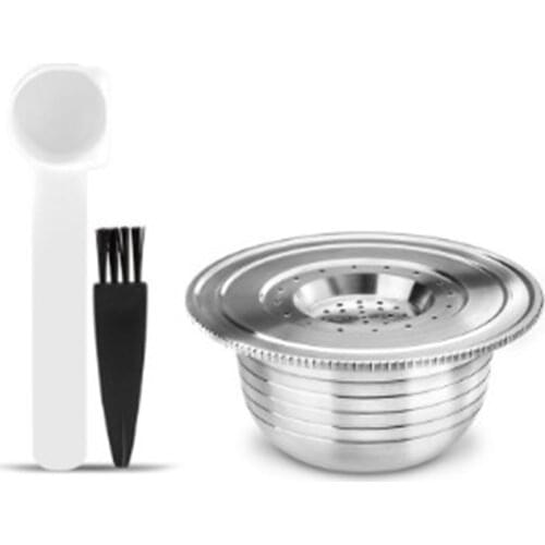Reusable Coffee Capsule For Espresso Refillable Stainless Steel Coffee Filter Compatible for BIALETTI Capsule Shell