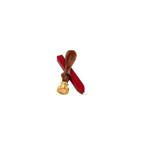 Valentine Heart Wax Seal Kit Wood Handle Seal & 1 Red Wax Stick