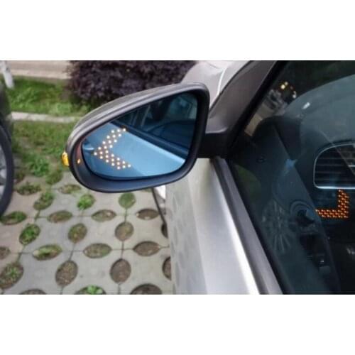 For VW Golf 7 MK7 heating blue wide angle Multi-curvature LED turn signal arrow lamp heat out door rear view Mirror