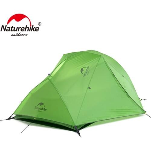 Naturehike Outdoor New Upgraded Star River Camping Tent Ultralight 2 Person 20D Silicone 4 Season Tent With Free Mat NH17T012-T