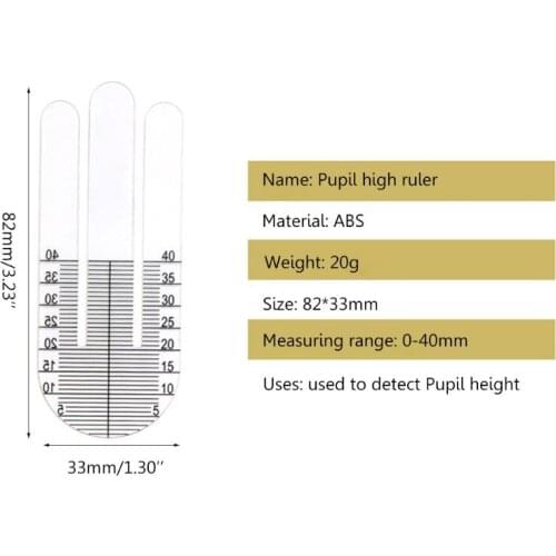 1 Pair Optical PH Ruler Pupil Height Meter Optometry PH Test Eye Ophthalmic Tool R7UB