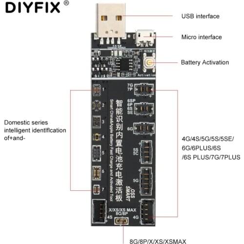 Phone Battery Fast Charging and Activation Board for iPhone XR XS Max 8 8P 7 7P 6 6S 6P 6S Plus 5 4 For Samsung Huawei xiaomi