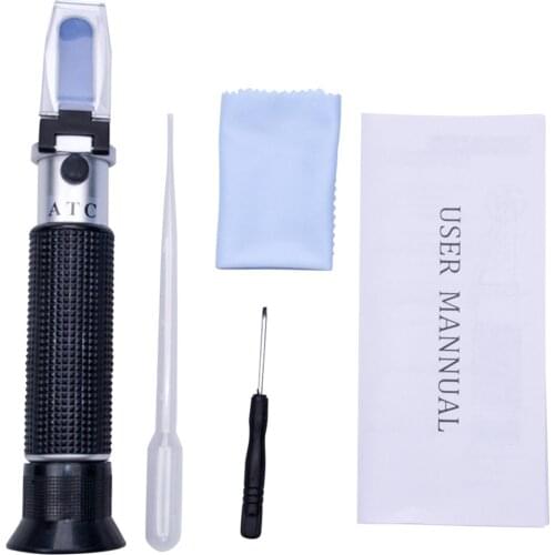 Handheld Alcohols Refractometer Alcohols Wine Volume Percent Measurement with Automatic Temperature Compensation (ATC) Ranging