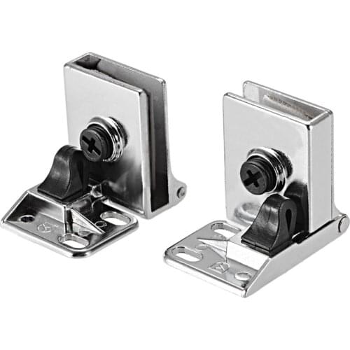 Uxcell 1pair New Arrival Glass Clamp Zinc Alloy Furniture Hardware Cupboard Showcase Cabinet Door Glass Hinge for 3-5mm