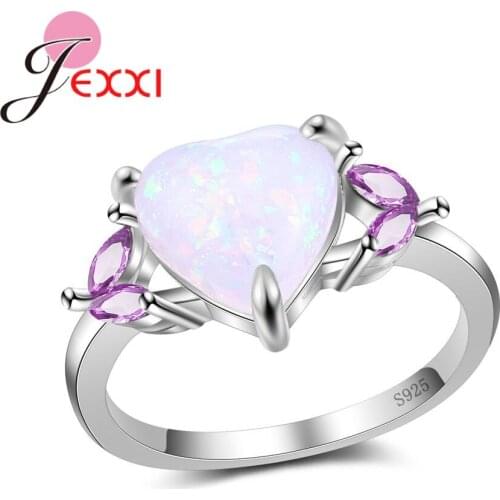 Top Quality Wholesale Fashion Engagement Opal Rings Women Girl Dance Party Fingers Jewelry Fastion Gift for Lover