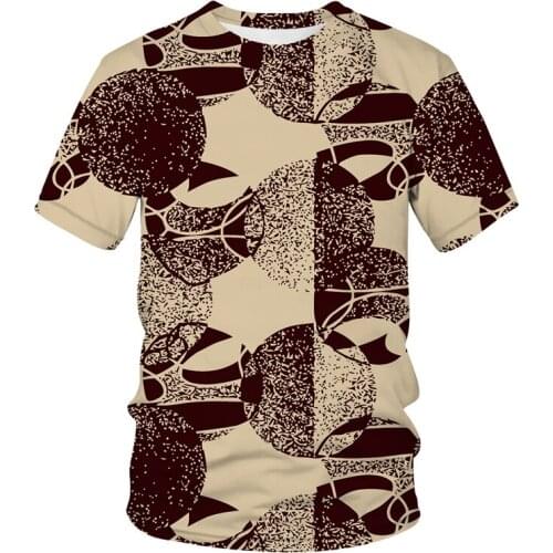 Funny t-shirts 3D abstract geometry Print short Sleeve O-neck unisex T shirts European and American sizes casual t shirt