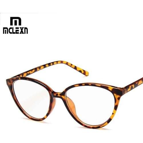 Women CAT Eye Optics Glasses Frame Leopard Spectacles Frame Retro Big Frames Prescription Eyeglasses Glasses