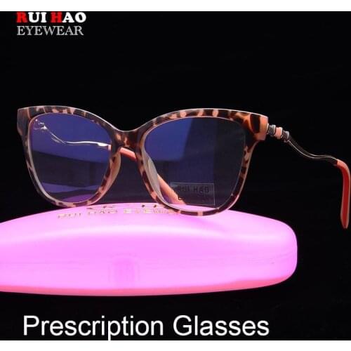 Women Prescription Eyeglasses TR90 Glasses Frame Fill Lenses Customize Myopia Hyperopia Progressive Spectacles 2063