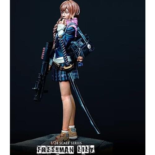 1/24 Resin Figure Building Kit Girl fighter