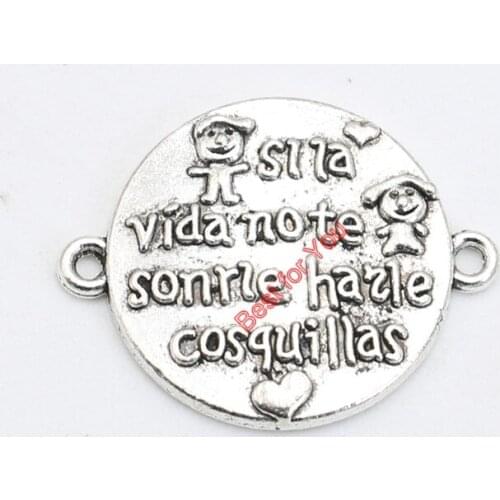 10pcs Antique Silver Plated 1-1 Connectors Jewelry Accessories DIY Jewelry Findings Handmade 33x16mm