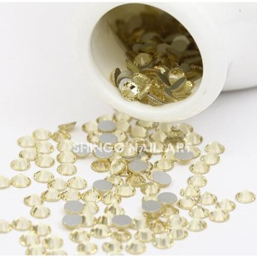 1440pcs jonquil color Non Hotfix Flatback Rhinestones for Nails 3D Nail Art Decoration Glitter Crystal