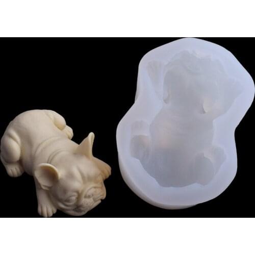 3D Cute Lovely Dogs Mousse Cake Mold Bulldog Ice Cream Silicone Baking Gumpaste Tools Dessert Molds For Cake Decoration WY