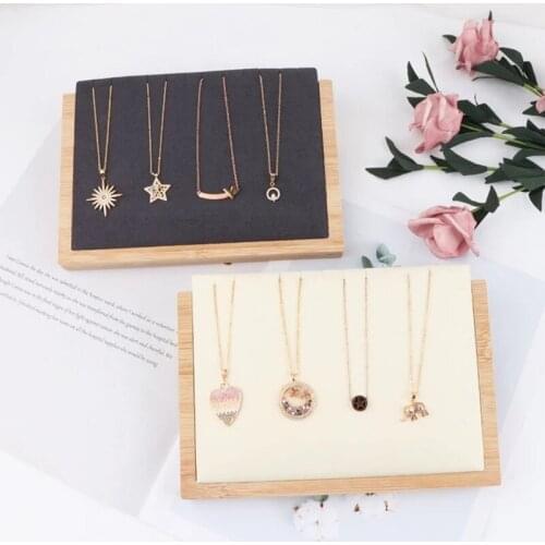 Bamboo Jewelry Fashion Organizer Display Stand Bracelet Chain Necklace Jewelry Display Holder Stand Organizer