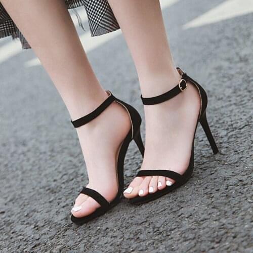 Big Size high heels sandals women shoes woman summer Fine heel, high heel and open toe with fairy sandals
