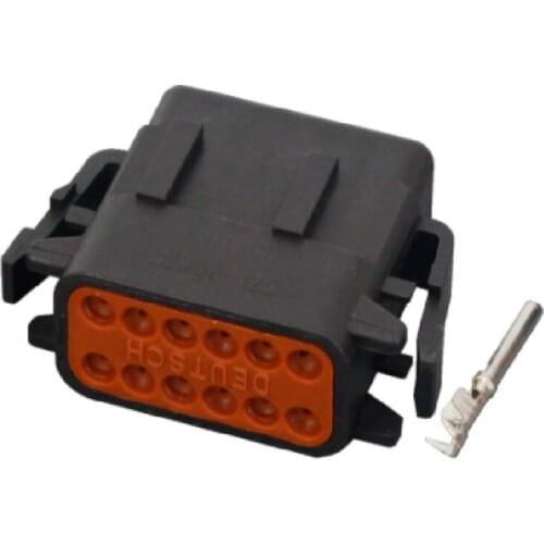 DTM Deutsch 12 Pin Female Connector Black B Keyway DTM06-12SB
