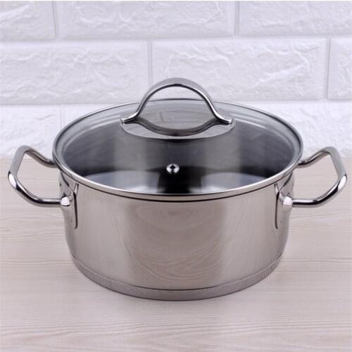 German technology thickened 304 stainless steel soup pot meat stew ramen pot composite bottom hot pot cooker cooking pots set