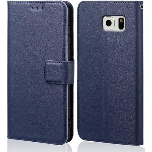 Retro Leather Case For Samsung Galaxy S6 G9200 Wallet Style Flip Phone Cover Case For Samsung Galaxy S6 Edge Coque Stand Design