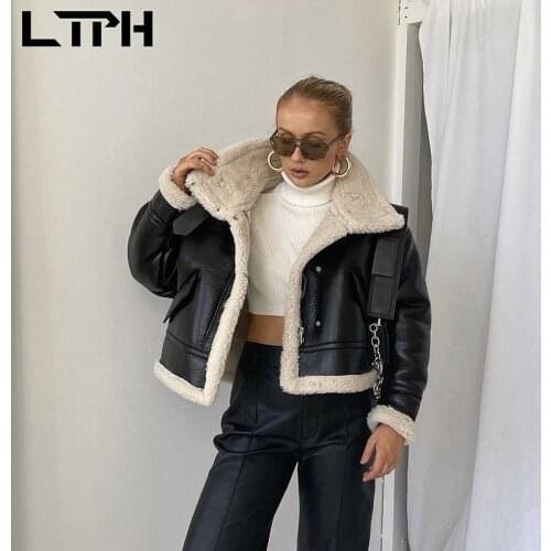 LTPH Womens Winter Leather Jackets