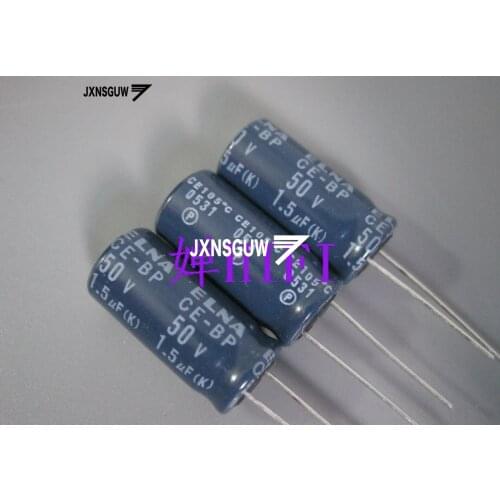 20PCS new ELNA CE-BP 50V1.5UF 10X20MM Blue robe Aluminum electrolytic capacitors 1.5uF/50V 105 degrees 1.5UF 50V