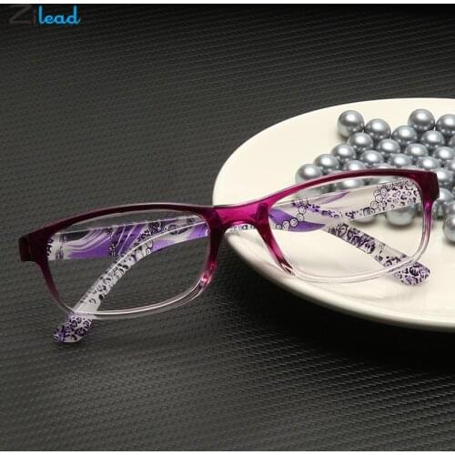 Zilead Women Men Reading Glasses Flower Print Retro High Quality Farsightedness Eyewaer Unisex Presbyopia Eyeglasses With +1to+4
