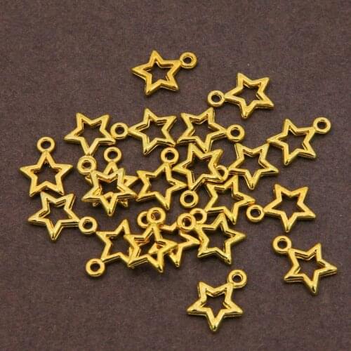 Wholesale Hot Mini Polished Shiny Open Star Wholesell 20pcs per bag necklace,earring bracelet jewelry DIY handmade 2 colors