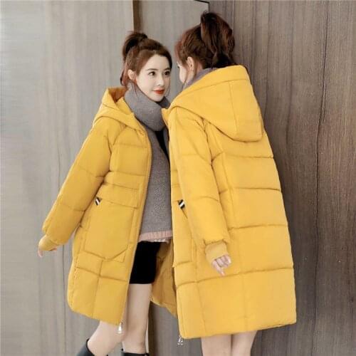 2020 New Winter Jacket Parkas Women Overcoat Down Cotton Jacket Hooded Female Warm Cotton Padded Parka Long Coat Outwear P981