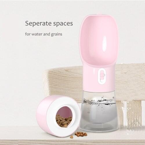 Portable Pet Travel Feeder Dog Outdoor Drinking Bowl Puppy Water Bottle Multifunctional Dispenser Food Container Drinking Cup
