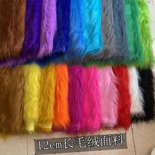 9-12cm 21 Multi Colors Plush Toy Fabric Luxury Long Hair Faux Fur Fabric Hand Make DIY Cosplay Background Fur Fabric