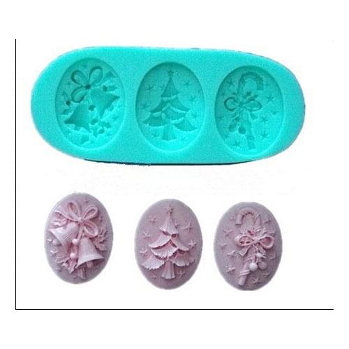 Christmas decorations New style large wholesale hot sale chocolate silicon mold fondant Cake decoration mold (si270)
