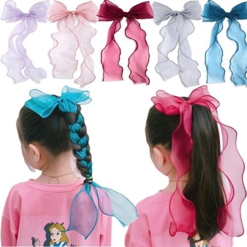 Chiffon Bowknot Hair Bands for Women Girls Headwear Hairpins Hair Clips Cute Barrettes Girls Hair Accessories