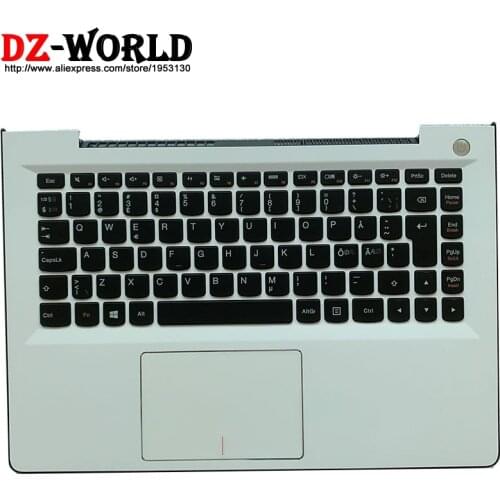 Nordic Keyboard With Touchpad Shell Palmrest Upper Case for Lenovo U31-70 Ideapad 500S-13ISK Laptop C Cover 5CB0J30948