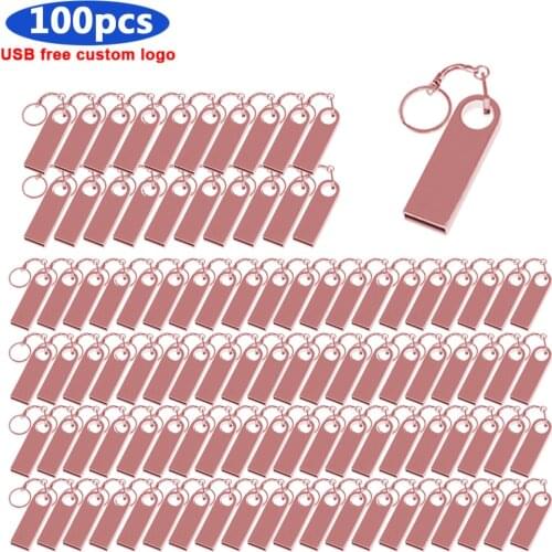 100pcs/lot Custom LOGO USB2.0 metal usb flash drive 4G 8GB 16GB 32GB 64GB 128GB pen drive For 4gb 8gb 16gb photography pendrive
