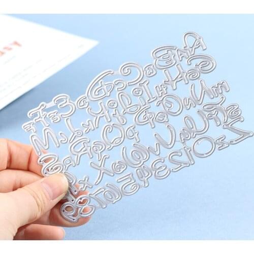 Alphabet Letter Number Cutting Dies for Card Stencils DIY Album Decorative Card