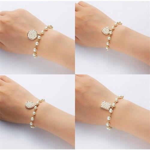 AIYANISHI 18K Gold Filled Pearl Bracelets for Girls Simple Style Bracelets Women Fashion Bracelet Women Bangle Jewelry Gifts