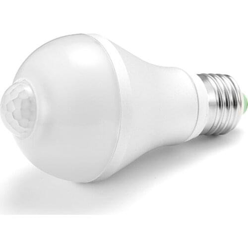 1pcs 7W LED Bulb Motion Sensor Lamp AC85-265V B22 PIR Infrared Warm White LED Light for Home Surpport Dropshipping